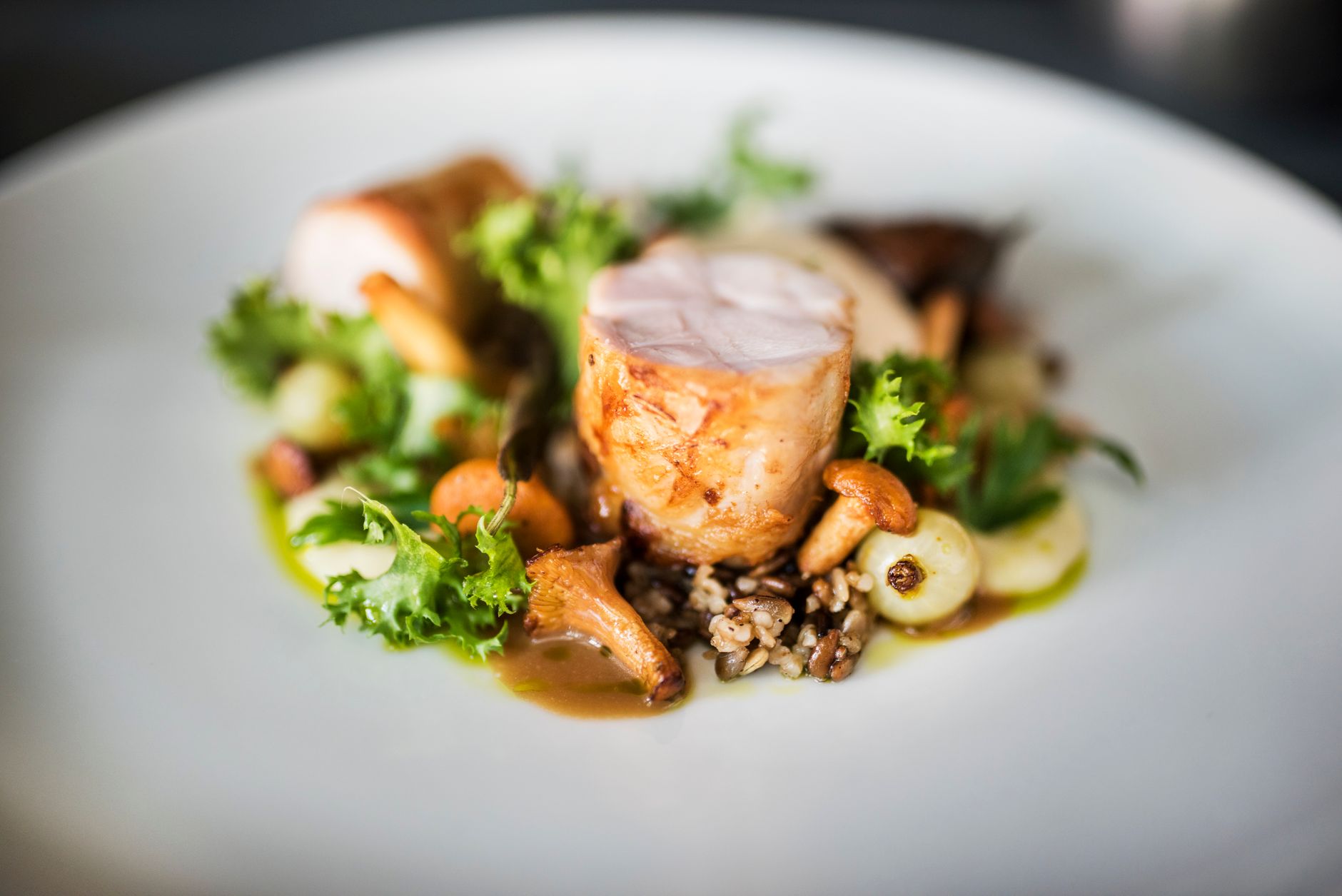 A prepared meal made with market ingredients
